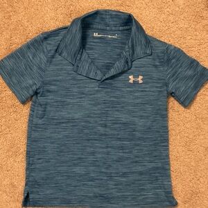 Under Armour Kids Heathered Blue Polo